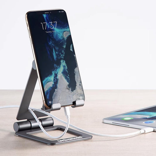 Urbanoki Portable Phone Tablet Stand Dual Folding Desk Travel Cradle Dock