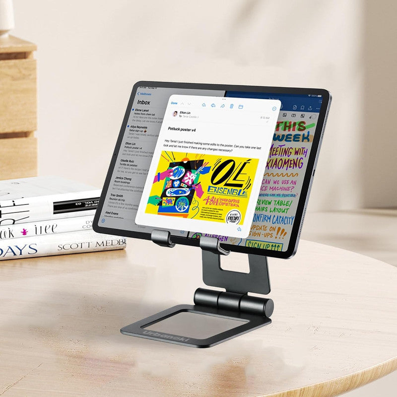 Urbanoki Portable Phone Tablet Stand Dual Folding Desk Travel Cradle Dock