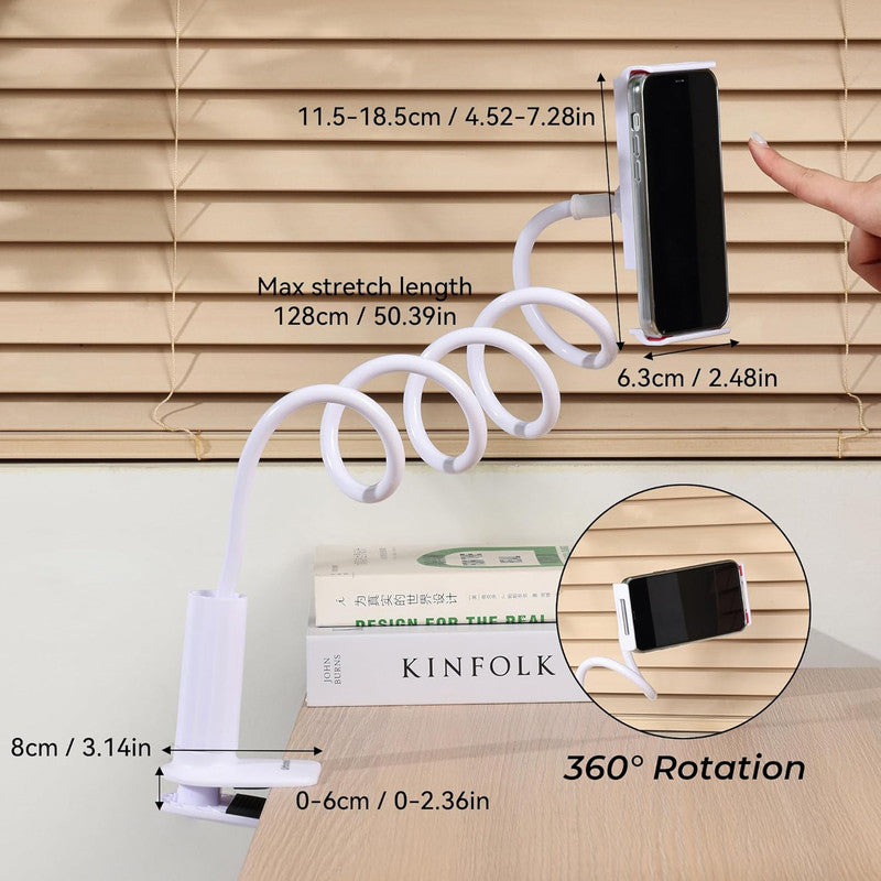 Urbanoki Gooseneck Phone Holder Flexible Clamp Mount for Bed Desk