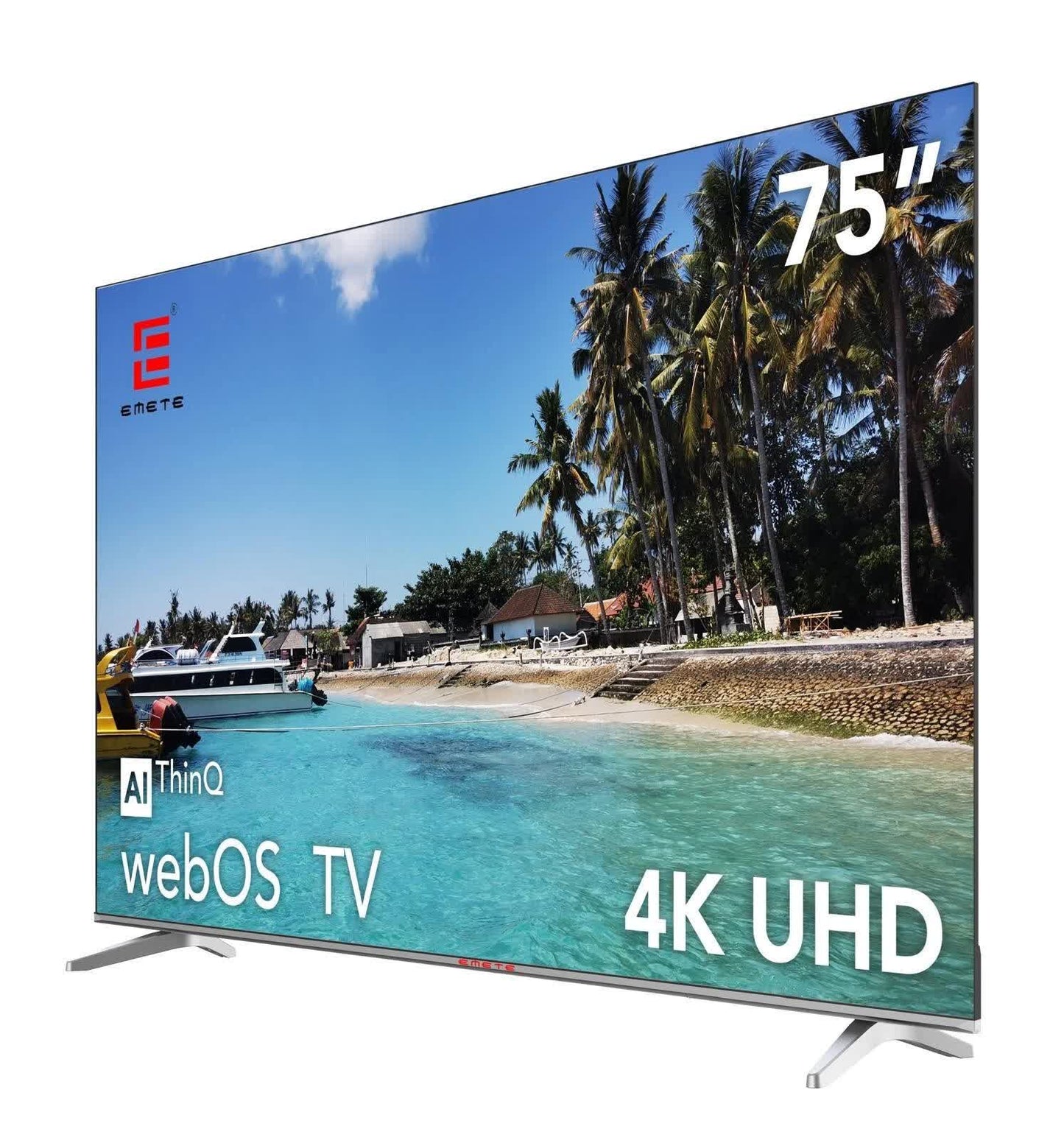 EMETE 75″ Frameless UHD Smart WebOS TV