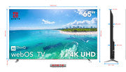 EMETE 65″ Frameless UHD Smart WebOS TV