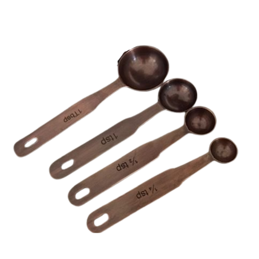 Antique Copper Finish Stainless Steel Measuring Spoons