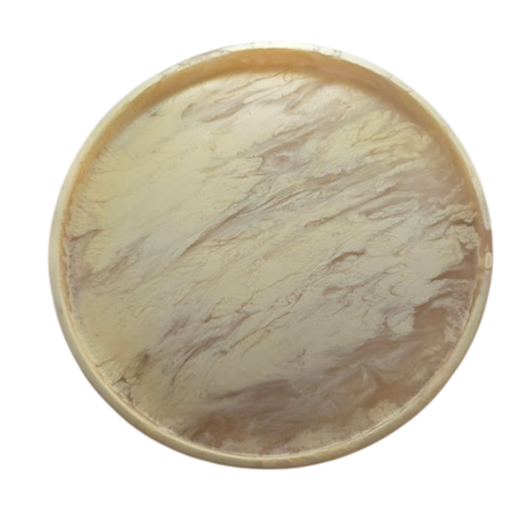 Off-White Resin Serving Tray - Decorative & Food-Safe Display Tray