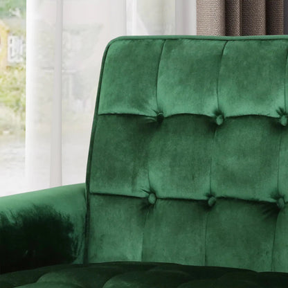 Lewisham Emerald Tufted Velvet Armchair