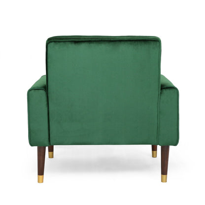 Lewisham Emerald Tufted Velvet Armchair