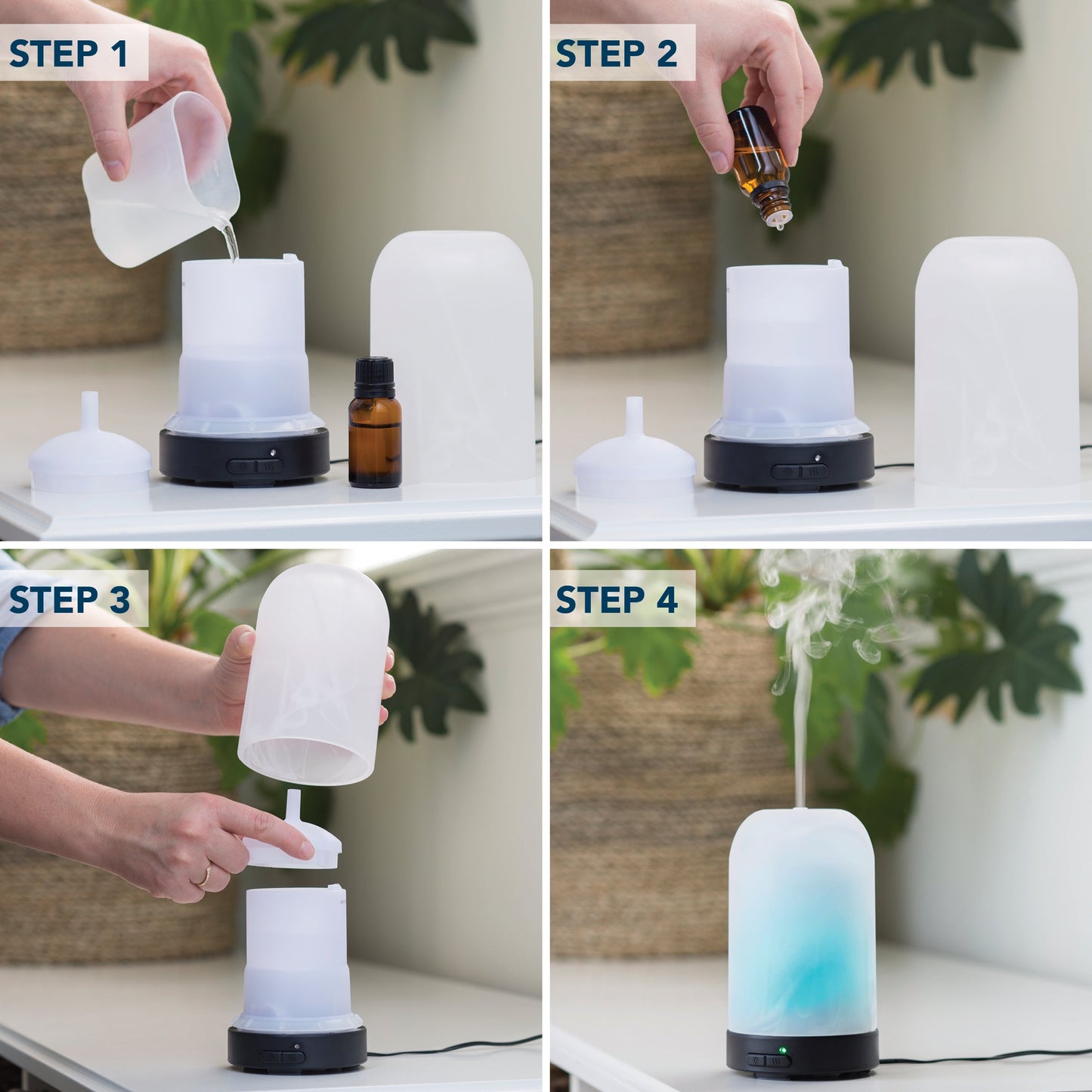 Frosted Glass Ultrasonic Aroma Diffuser - RRP $59.95 - Wholesale