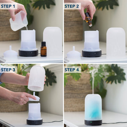 Frosted Glass Ultrasonic Aroma Diffuser - RRP $59.95 - Wholesale