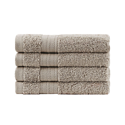 Samland Premium Cotton Washcloths 4-Pack Quick-Dry Face Towels Set-Linen