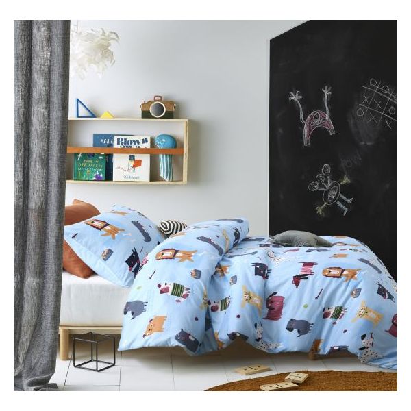 Woof Glow In The Dark Quilt Cover Sets by Happy Kids Single