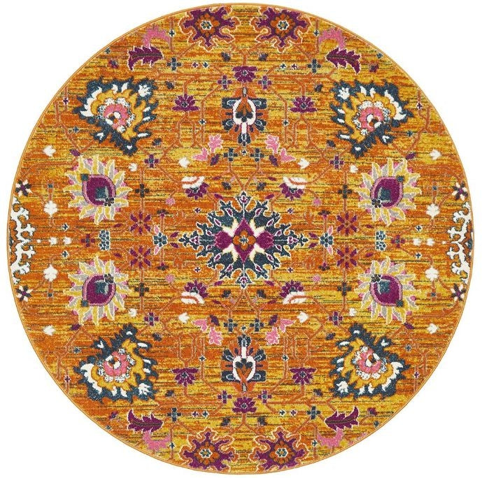 Babylon 210 Rust Round by Rug Culture-150X150CM - ROUND