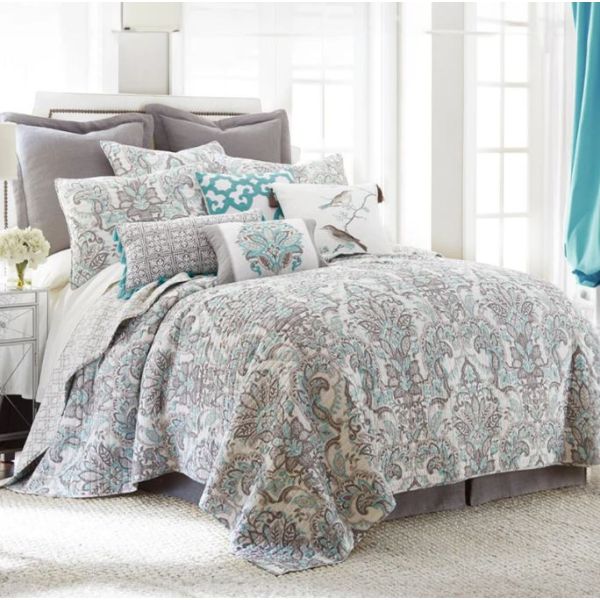 Mayfair 100% Cotton Quilted 2 pcs Bedspread Coverlet Set King Single