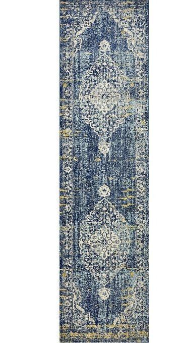 Museum 869 Navy Runner by Rug Culture-400X80CM - RUNNER