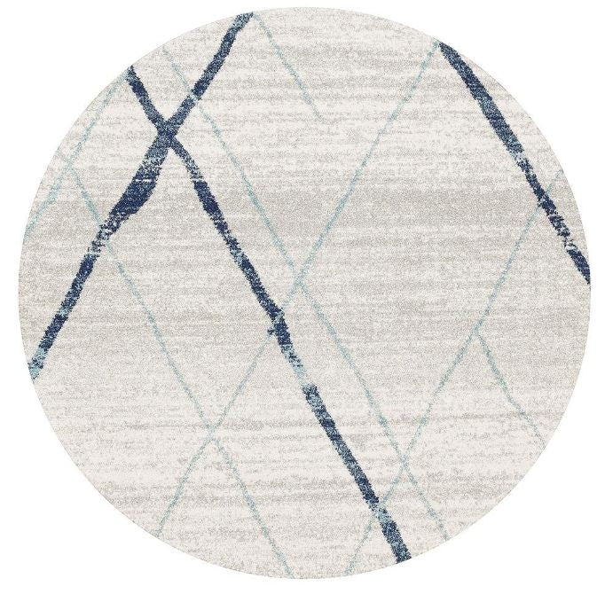 Oasis 452 Blue Round by Rug Culture-150X150CM - ROUND