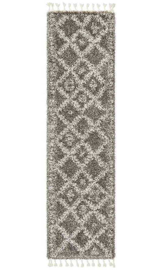 Saffron 33 Grey Runner by Rug Culture - 200X80CM - RUNNER