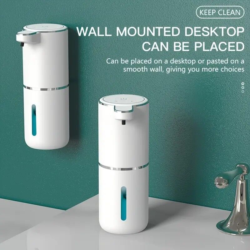 380ml touchless sensor automatic soap dispenser - wall-mounted, rechargeable lithium battery, USB charging, modern black design, suitable for bathroom and kitchen, bathroom soap dispenser | modern soap dispenser | touchless soap dispenser