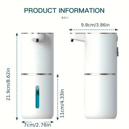 380ml touchless sensor automatic soap dispenser - wall-mounted, rechargeable lithium battery, USB charging, modern black design, suitable for bathroom and kitchen, bathroom soap dispenser | modern soap dispenser | touchless soap dispenser