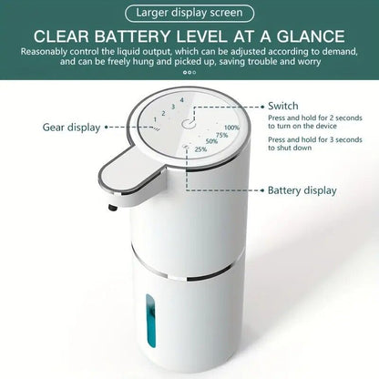 380ml touchless sensor automatic soap dispenser - wall-mounted, rechargeable lithium battery, USB charging, modern black design, suitable for bathroom and kitchen, bathroom soap dispenser | modern soap dispenser | touchless soap dispenser