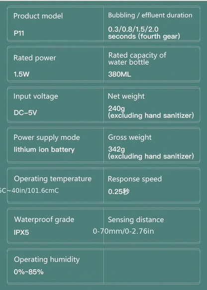 380ml touchless sensor automatic soap dispenser - wall-mounted, rechargeable lithium battery, USB charging, modern black design, suitable for bathroom and kitchen, bathroom soap dispenser | modern soap dispenser | touchless soap dispenser