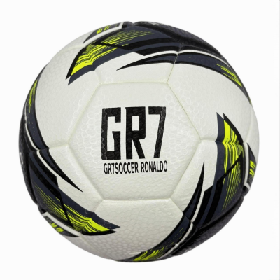 A green devil whirlwind No.5 football, PU fit material, wear-resistant and explosion-proof, including pump+air needle+net bag.