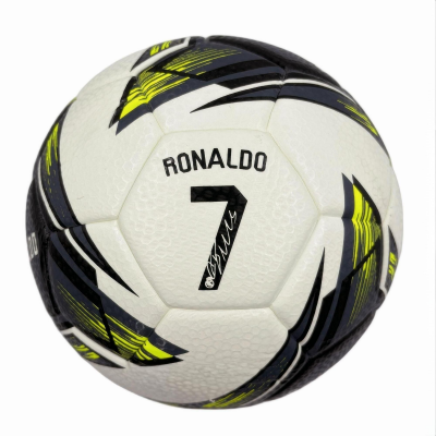 A green devil whirlwind No.5 football, PU fit material, wear-resistant and explosion-proof, including pump+air needle+net bag.