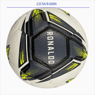 A green devil whirlwind No.5 football, PU fit material, wear-resistant and explosion-proof, including pump+air needle+net bag.
