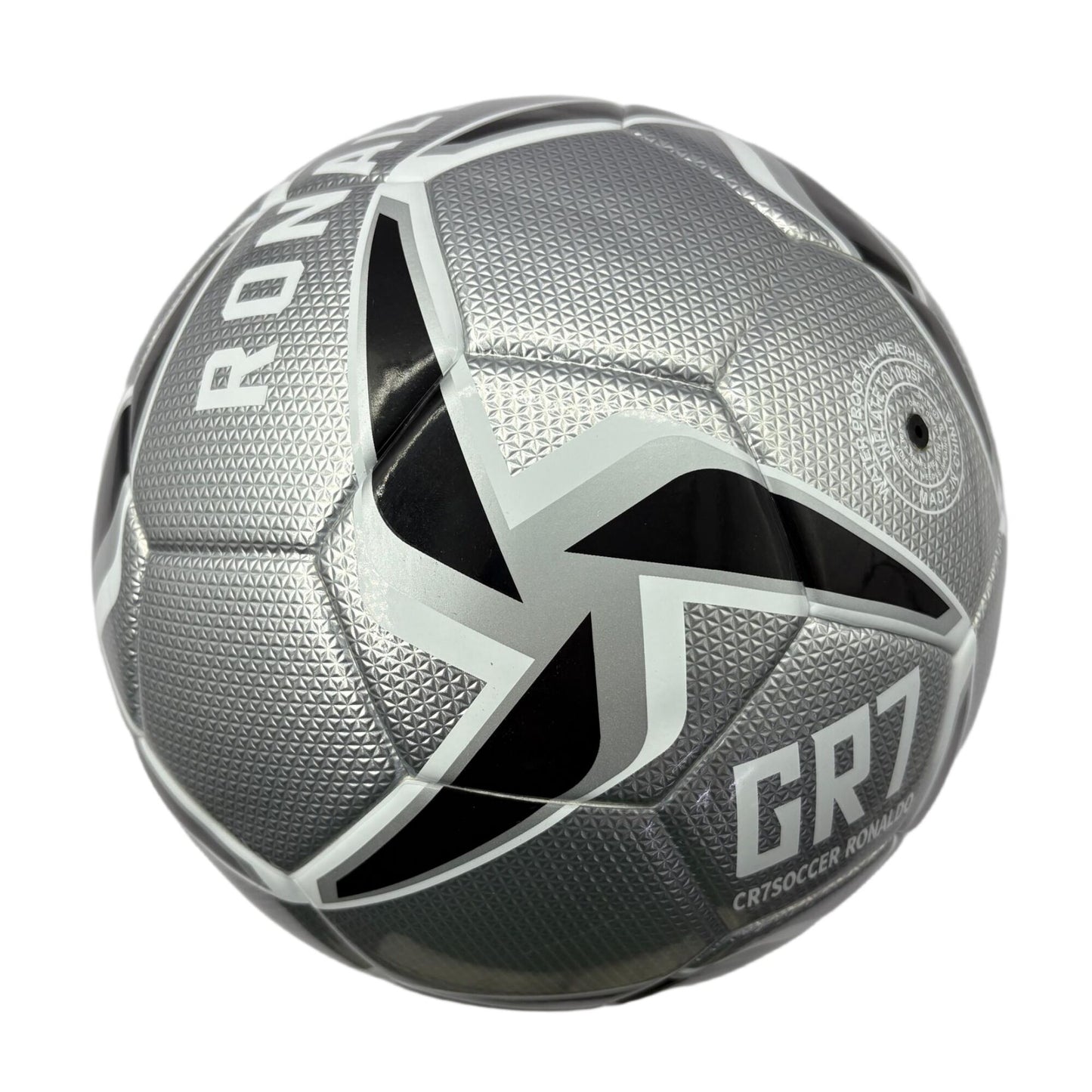 A mirror football with black and white color matching, professional anti-slip and wear-resistant design, exclusive football for fans, three-piece set with net bag, air needle and air pump, the best prize in campus competition, and a sports gift from fathe