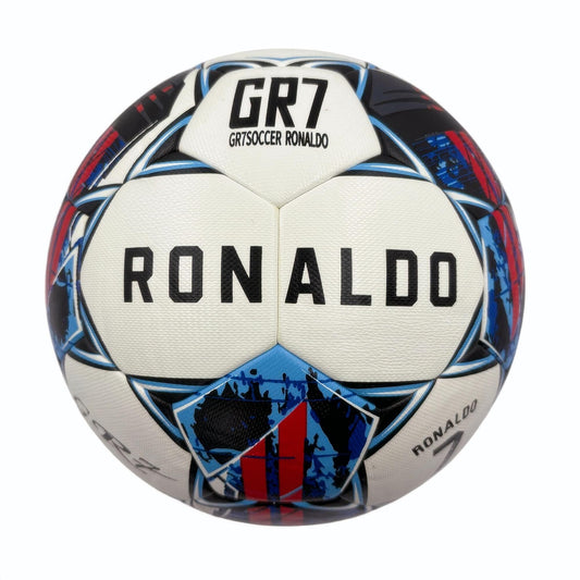 A black, red and blue graffiti football, made of PU, containing a pump+air needle+net bag, a gift for Christmas Boxing Day,soccer