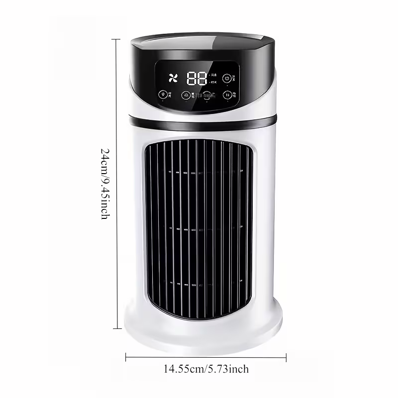 USB portable air conditioner humidifier - 6-speed adjustment, ultra-quiet 25 decibels, mini air conditioner for home, office and dormitory, 6-hour timer, festival gift, suitable for use in home, office and dormitory