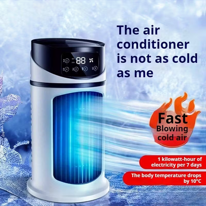 USB portable air conditioner humidifier - 6-speed adjustment, ultra-quiet 25 decibels, mini air conditioner for home, office and dormitory, 6-hour timer, festival gift, suitable for use in home, office and dormitory