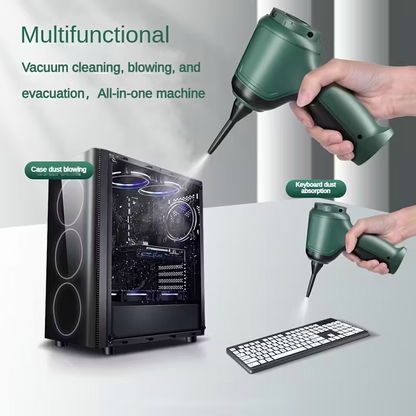 Three-in-one high-power cordless vacuum cleaner, suitable for both car and home use, with an ultra-long battery life. It can vacuum, blow air, remove dust, and clean pet hair. It comes with a variety of accessories and is ready to use immediately