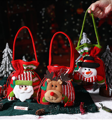 Christmas gift Festive Aussie Christmas Gift Bags: Cute Reindeer, Santa & Snowman Pouches for Xmas Treats & Gifting（Santa Claus） 