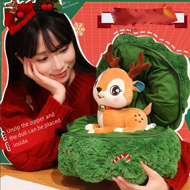 Christmas 4-in-1 Plush Set (Tree + Santa + Reindeer): Perfect Birthday/Christmas/Party Gift for Boys, Girls & Adults