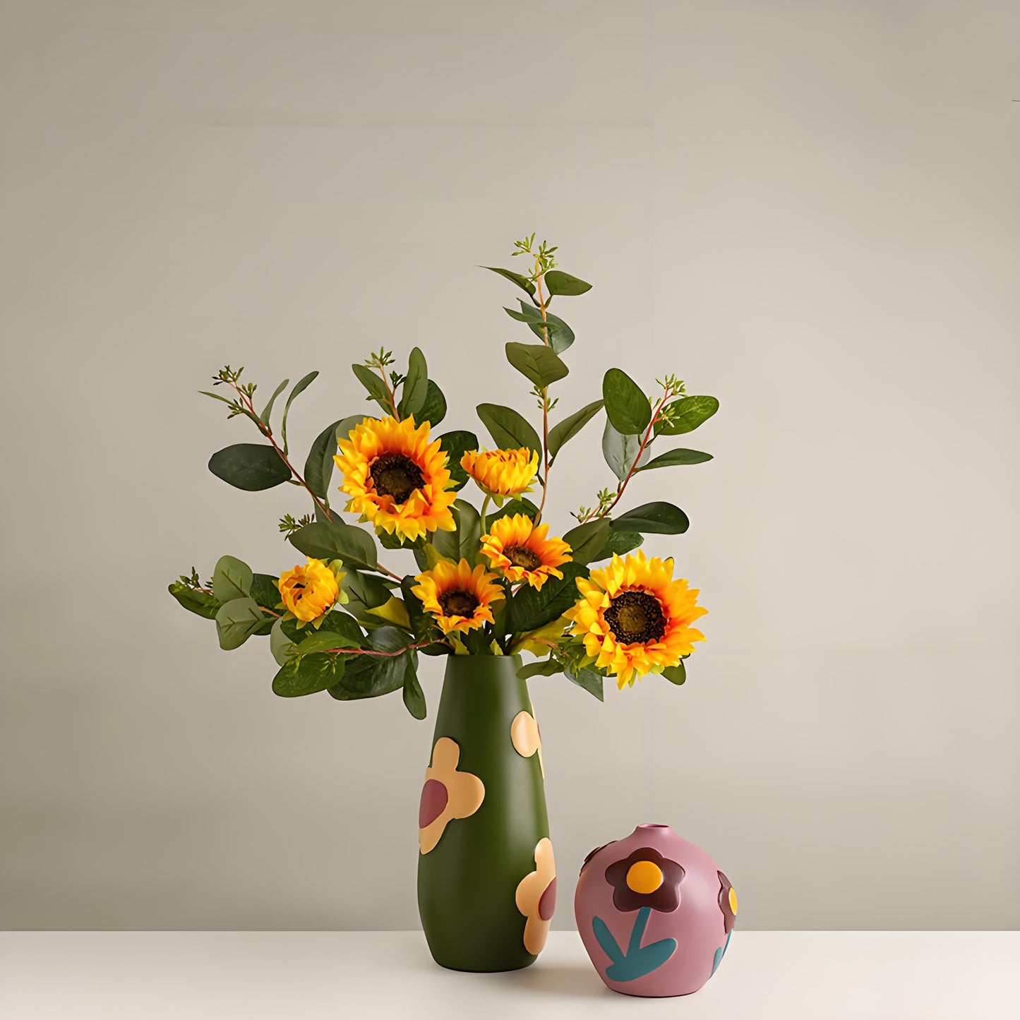 Morandi Painted Ceramic Vase Set (3-Piece) – Modern Home Decor for Flowers | Other Luxury Styles in Store