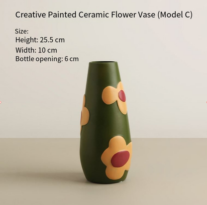Morandi Painted Ceramic Vase Set (3-Piece) – Modern Home Decor for Flowers | Other Luxury Styles in Store