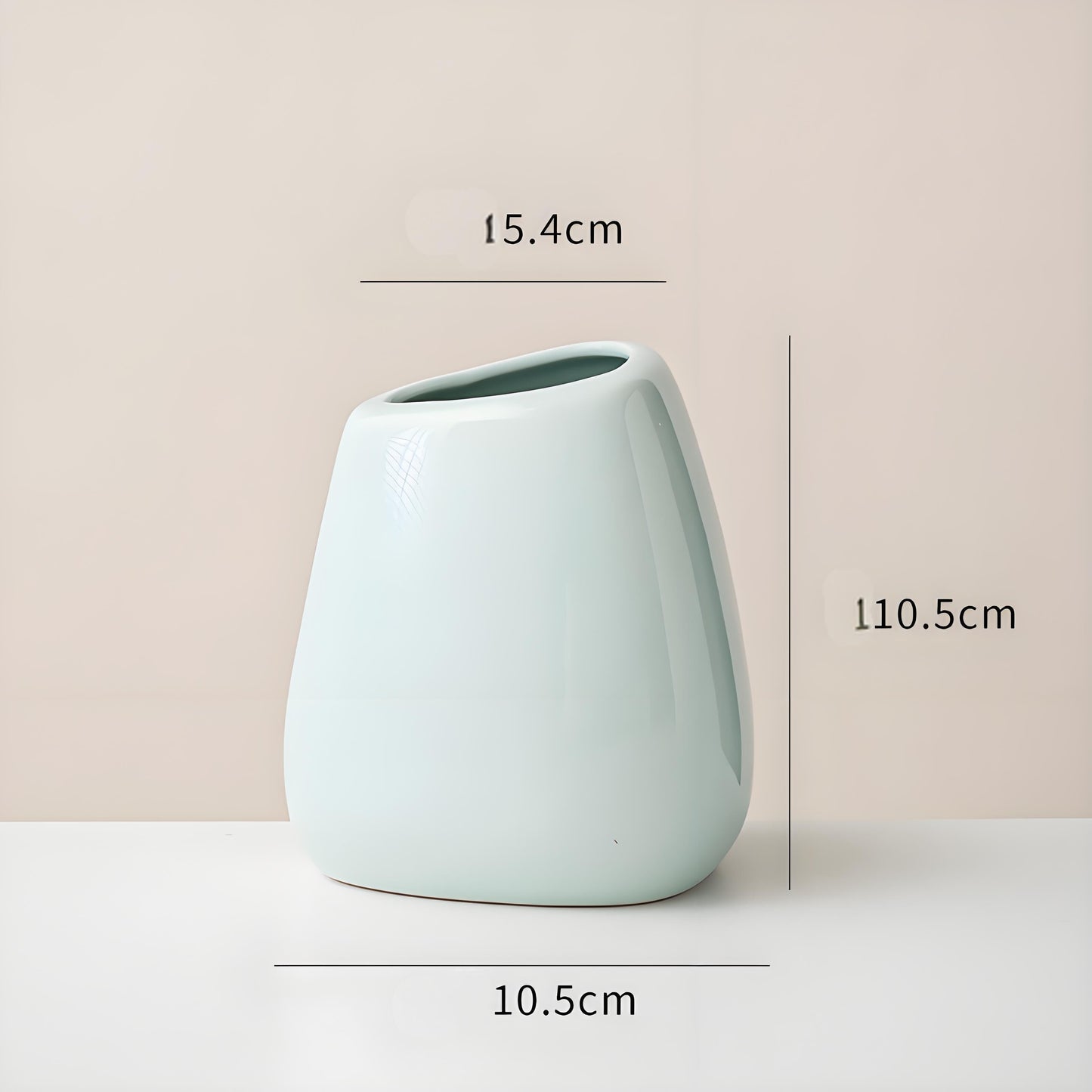 Modern Ceramic Vase Set (3-Piece): Minimalist Home Decor for Living Room Flower Arrangements (Blue) | Other Styles Available in Store