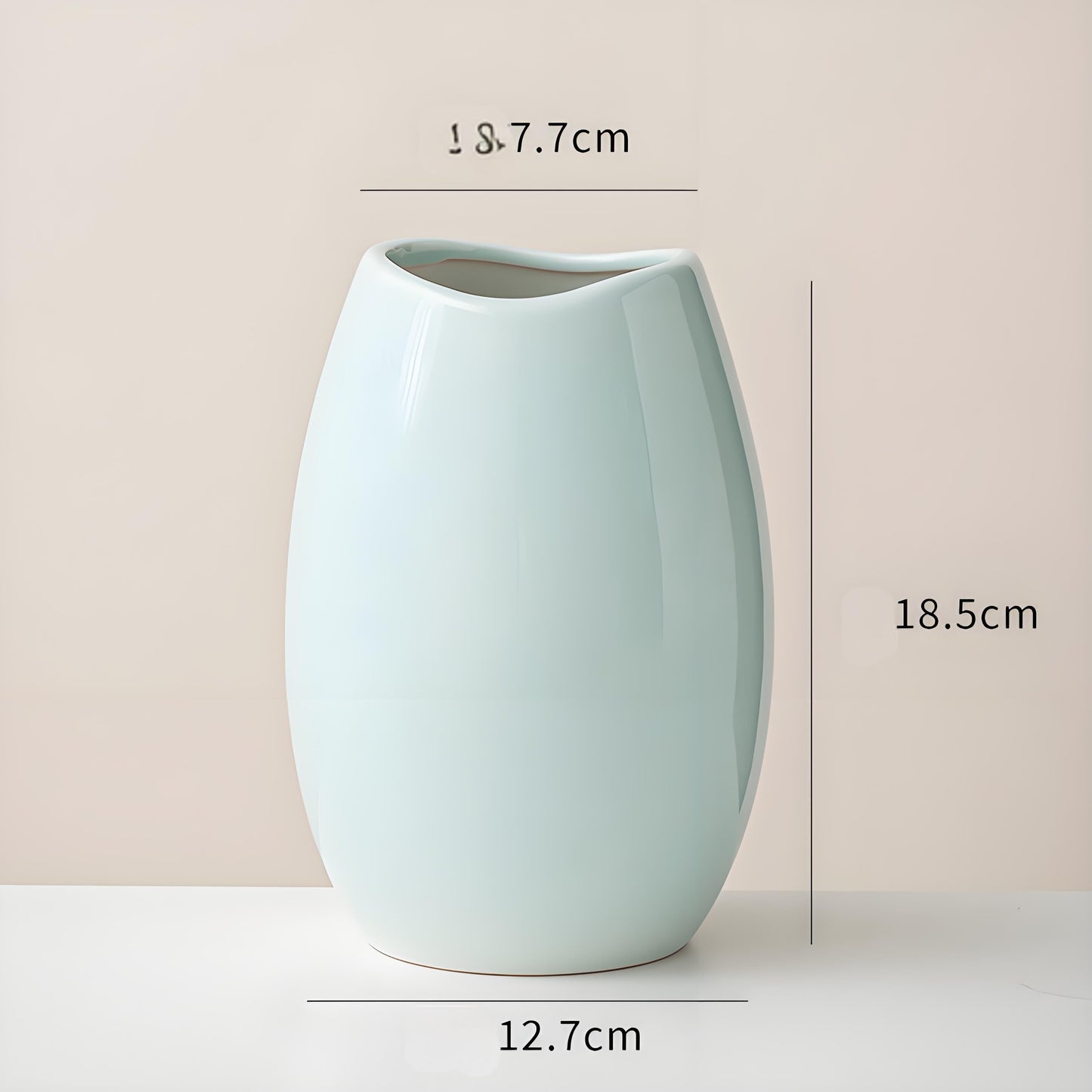 Modern Ceramic Vase Set (3-Piece): Minimalist Home Decor for Living Room Flower Arrangements (Blue) | Other Styles Available in Store