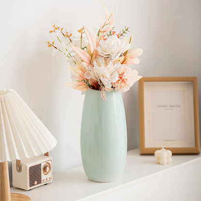 Modern Ceramic Vase Set (3-Piece): Minimalist Home Decor for Living Room Flower Arrangements (Blue) | Other Styles Available in Store