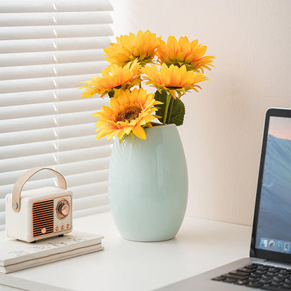 Modern Ceramic Vase Set (3-Piece): Minimalist Home Decor for Living Room Flower Arrangements (Blue) | Other Styles Available in Store