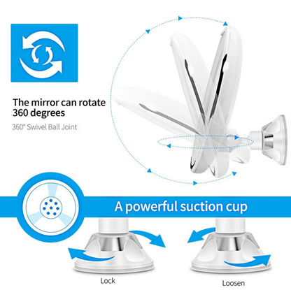Christmas gift 10X Magnifying Suction Cup LED Makeup Mirror: Flawless Vanity Mirror with Natural Light for Precise Grooming