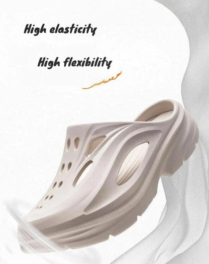 Men's Summer EVA Crocs with 3 Color Options - Breathable, Non-Slip, Comfortable Beach & Casual Sandals(khaki)