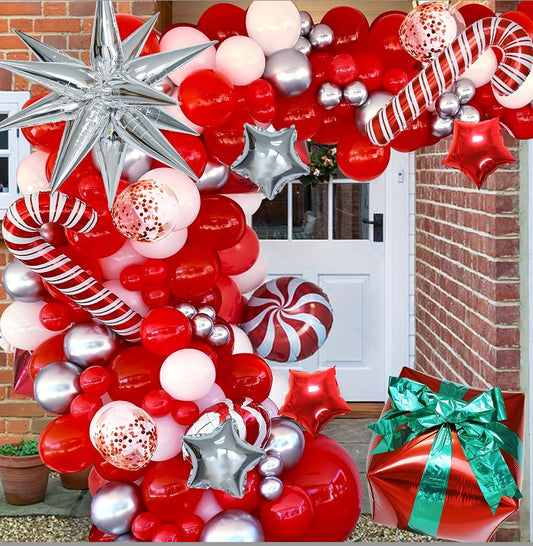 Christmas Balloon Arch Kit – Latex & Foil Balloons