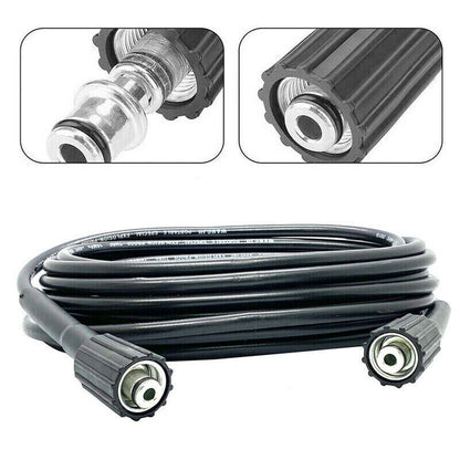 15M (50FT) High-Pressure Washer Hose - 5800 PSI Heavy-Duty Cleaning Hose with Longer Ring Nut