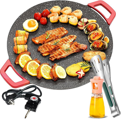 Smokeless Indoor Electric Grill & Nonstick Griddle – Compact, Fast-Heating Tabletop Grill for Steaks, Burgers, Pancakes, BBQ, and Everyday Indoor Cooking