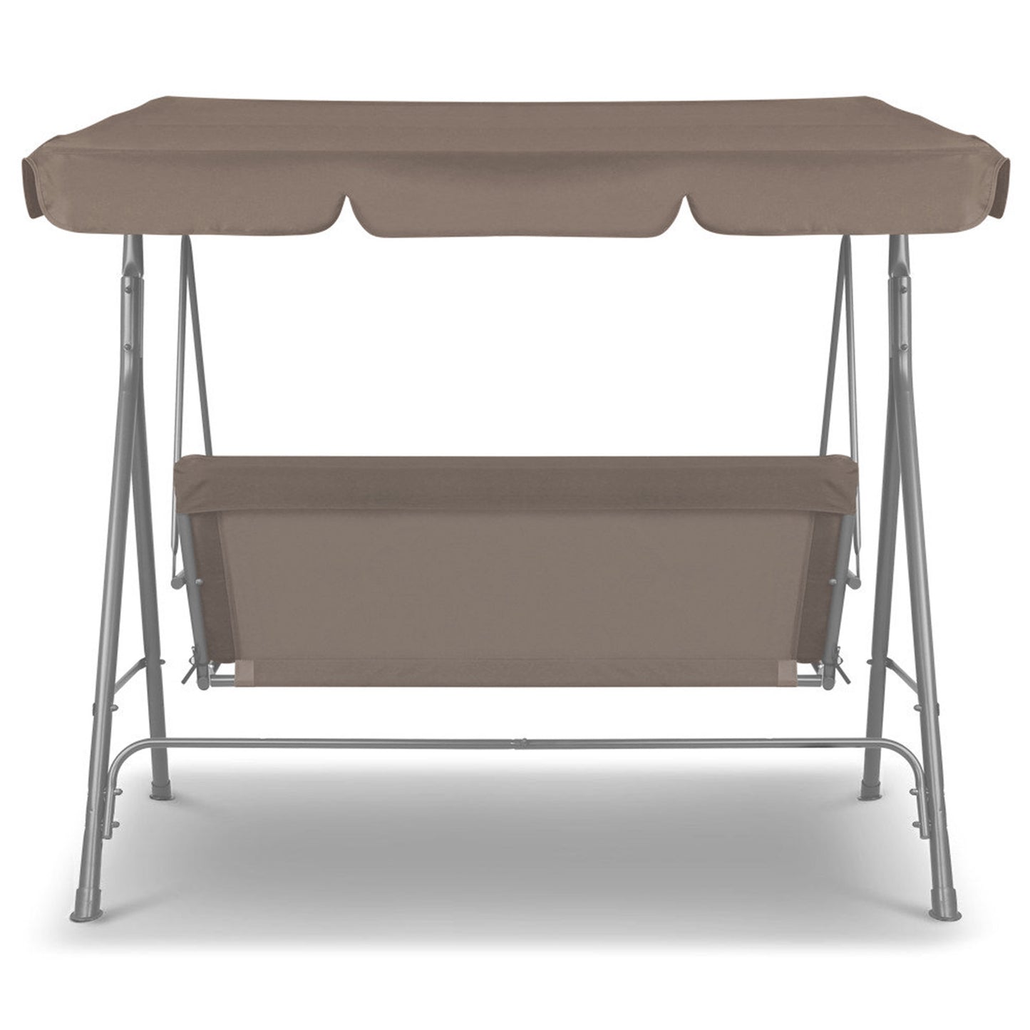 Milano Outdoor Swing Bench Seat Chair Canopy Furniture 3 Seater Garden Hammock - Coffee