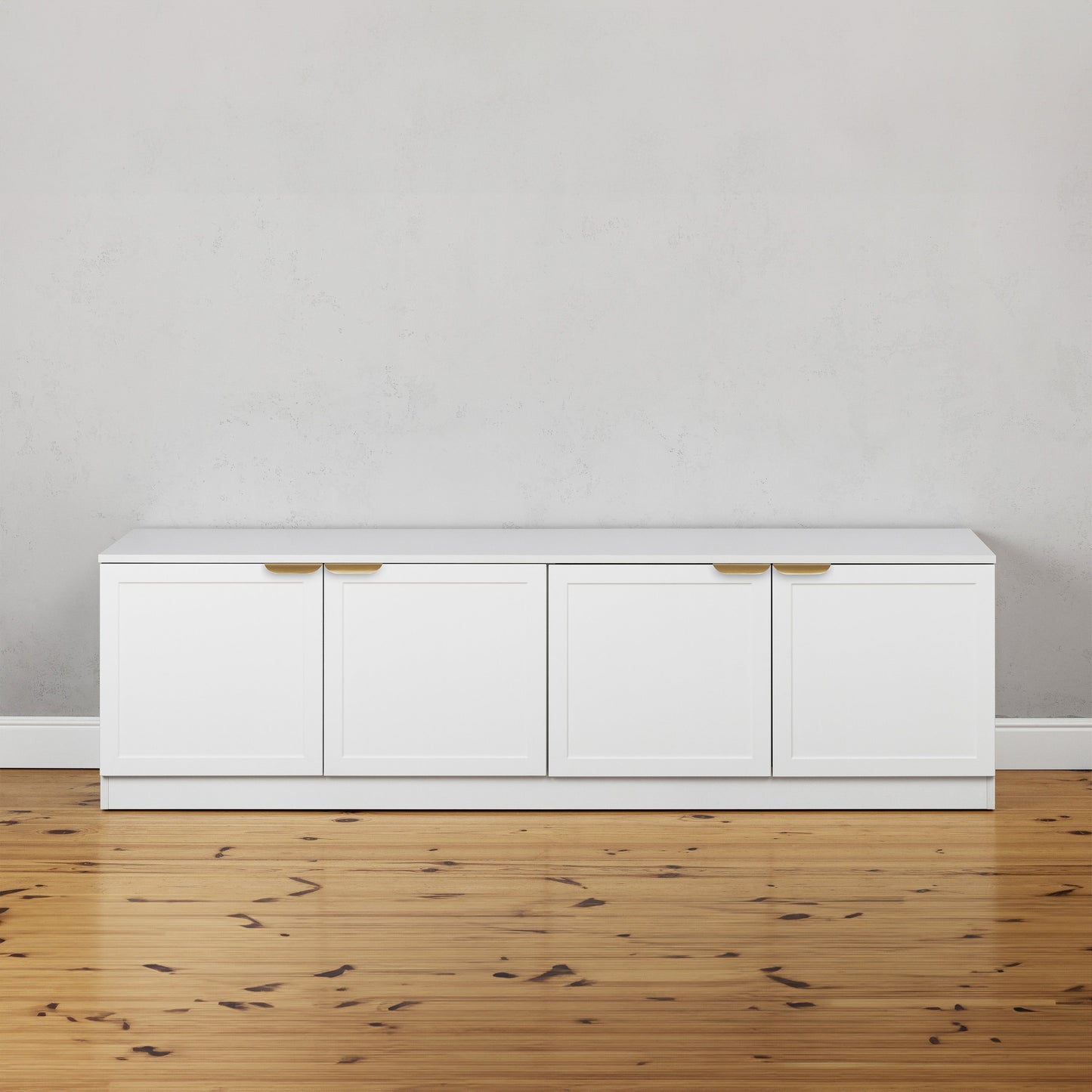 BUCHAREST TV UNIT- WHITE - HAMPTONS - PULL BRASS