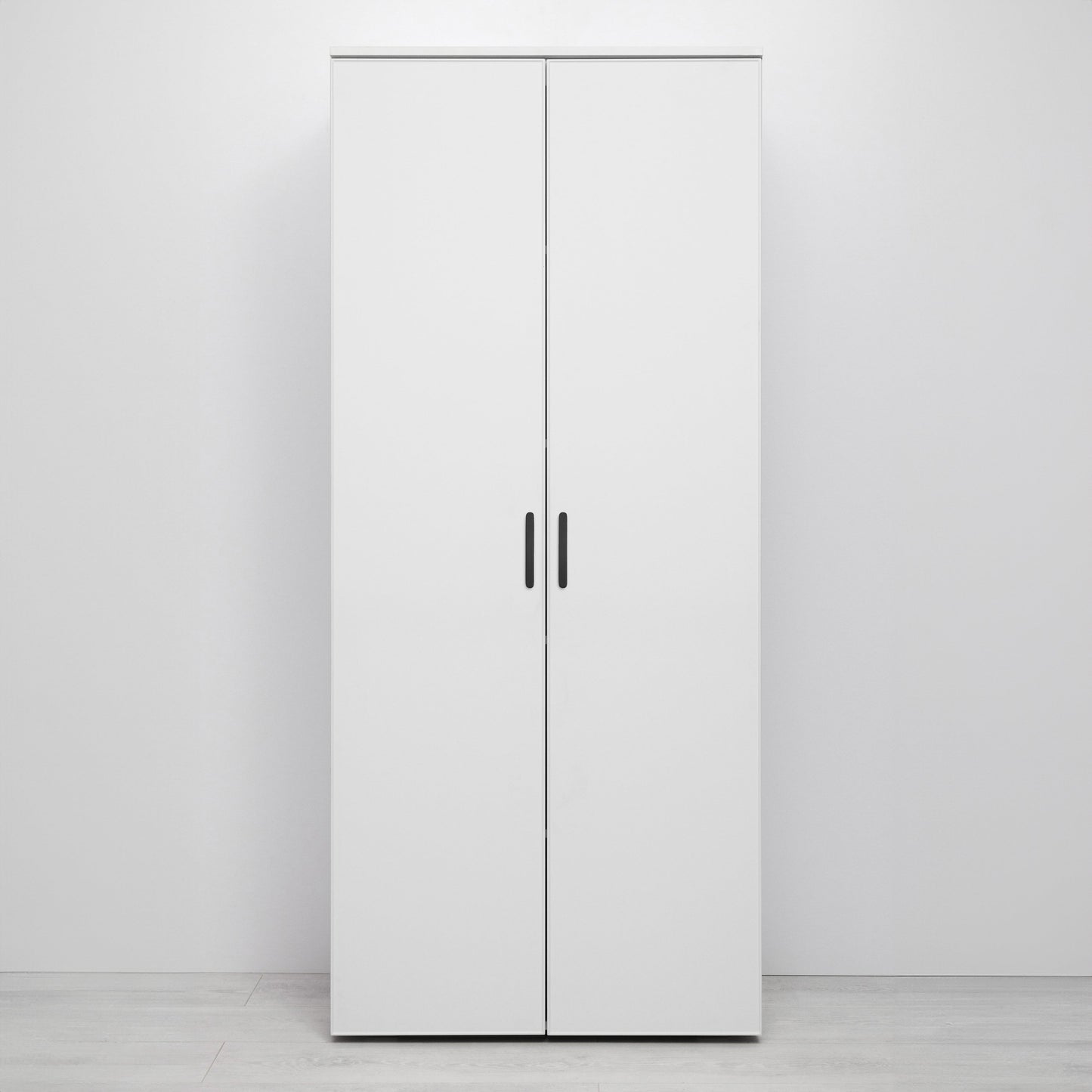 STOCKHOLM STORAGE CUPBOARD SLIM - WHITE - OVAL BLACK