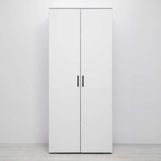 STOCKHOLM STORAGE CUPBOARD SLIM - WHITE - OVAL BLACK