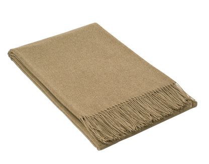 Paddington Throw - Fine Wool Blend - Camel