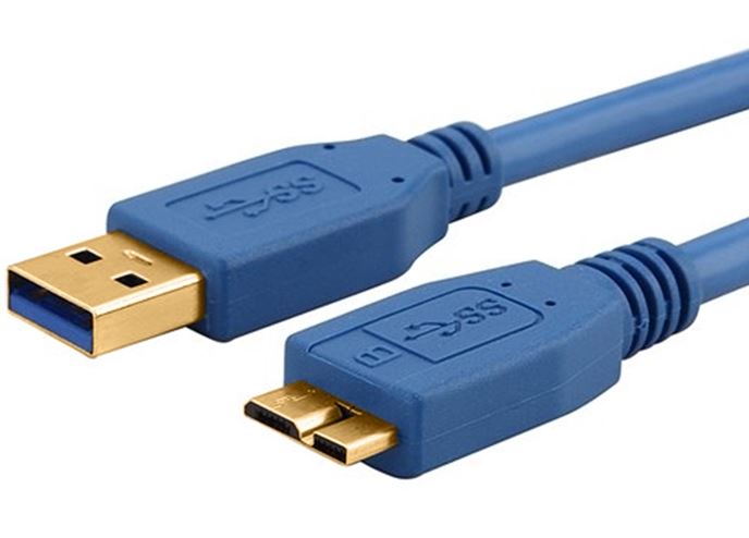 ASTROTEK USB 3.0 Cable 2m - Type A Male to Micro B Blue Colour