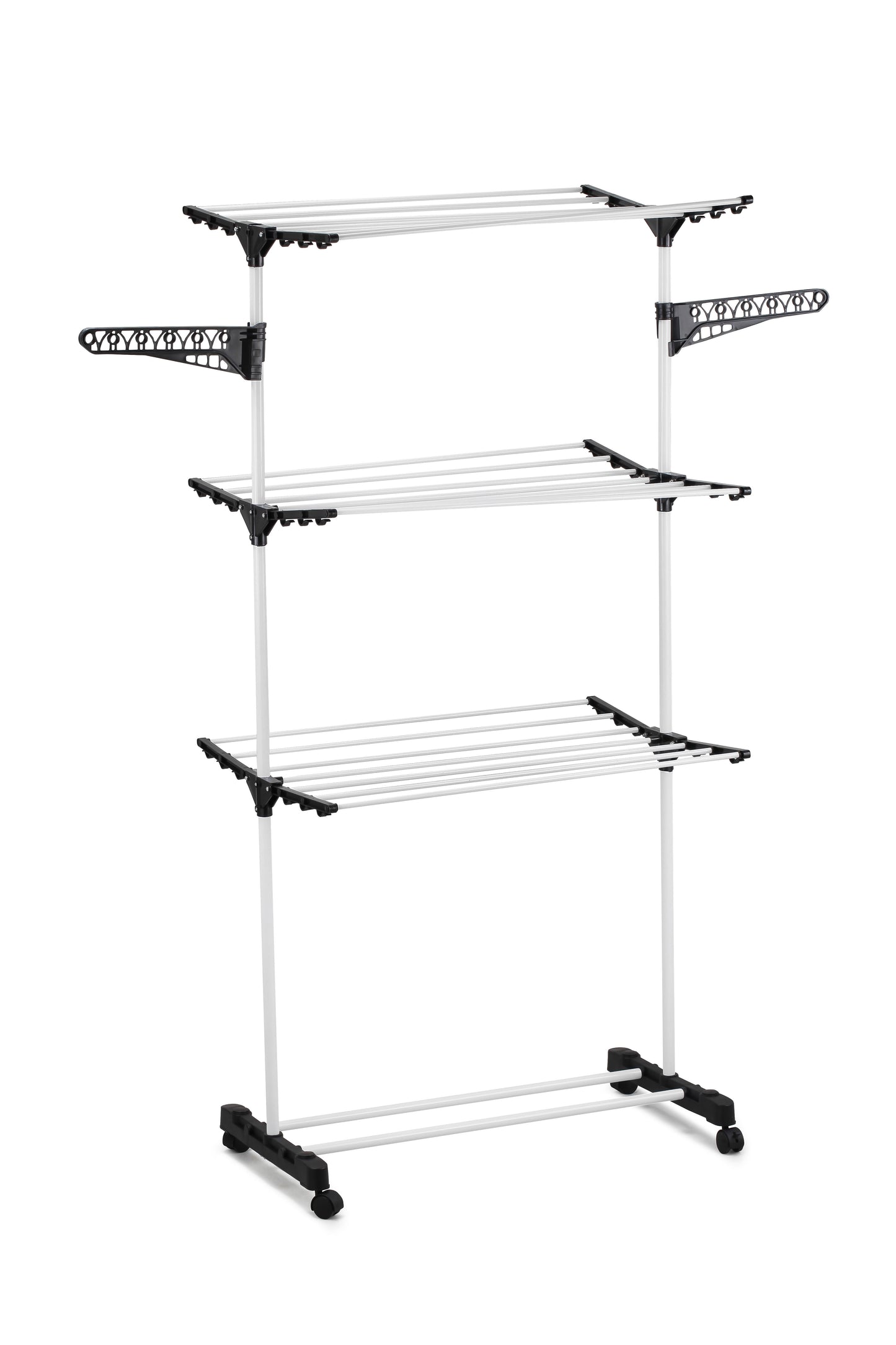 CARLA HOME Folding 3 Tier Clothes Laundry Drying Rack with Stainless Steel Tubes for Indoor & Outdoor Home